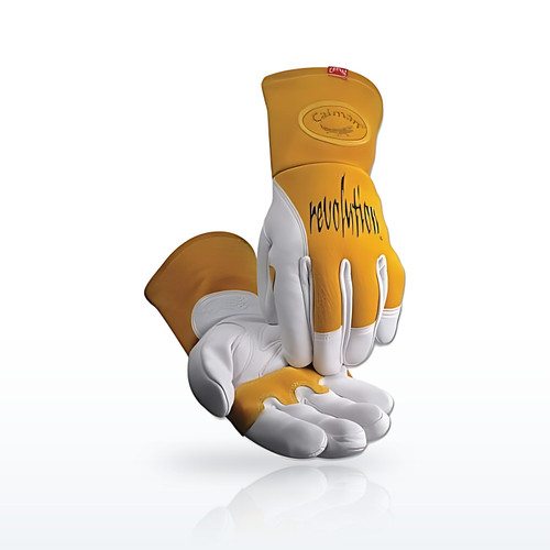 Caiman 1810 Welding Gloves, revolution Cow Grain Unlined Palm 2-Layer Insulated