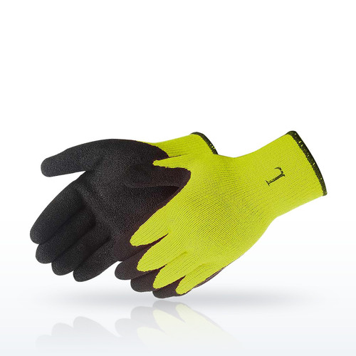 Liberty Safety FLX™ LTE 10 gauge, hiviz yellow shell, black latex dip