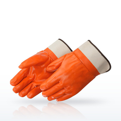 Liberty Safety Fluorescent orange PVC, 2 1/2" rubberized safety cuff, smooth