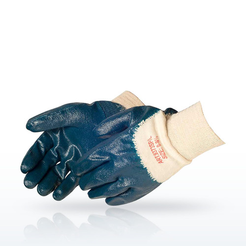 Liberty Safety 9373SP Blue Interlock Lined Nitrile Gloves