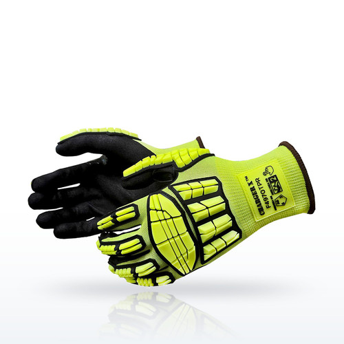 Liberty Safety DayBreaker® Charger X™ ANSI A6 Black Sandy Nitrile Impact Gloves