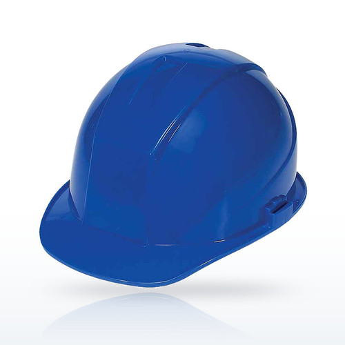 Liberty Safety DuraShell® Blue hard hat, 4-point ratchet suspension, universal