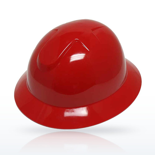 Liberty Safety DuraShell® Red full brim hard hat, 6-point ratchet suspension