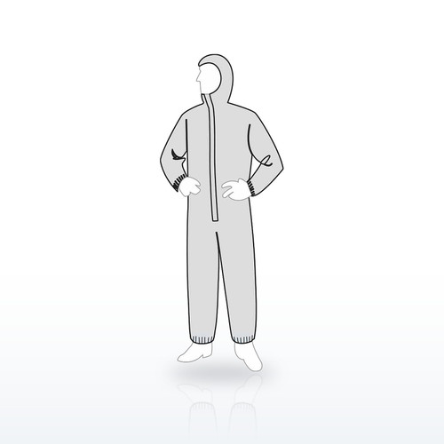Liberty Safety APA® PermaGard™ Microporous coverall, Attached hood with elastic