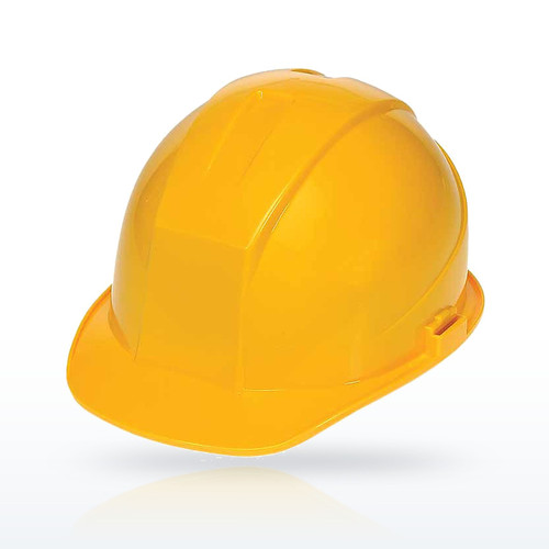 Liberty Safety DuraShell® Yellow hard hat, 4-point ratchet suspension