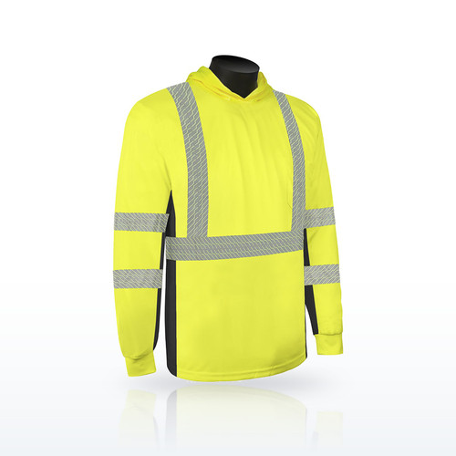 Liberty Safety HIVIZGARD C16731G Hi-Vis Shirts, Class 3 Long Sleeve Hooded