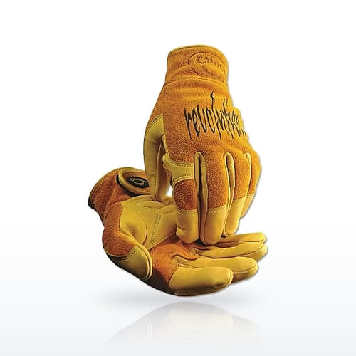 1828 revolution® Cow Grain Unlined TIG/MIG Welding Gloves, Tan/Gold