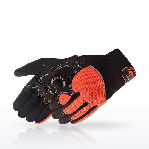 Liberty Safety Lightning Gear™ CrimsonWarrior™ Synthetic Mechanic Gloves
