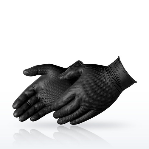 Liberty Safety DuraSkin® 6mil Black nitrile, Powder-free, Diamond grip