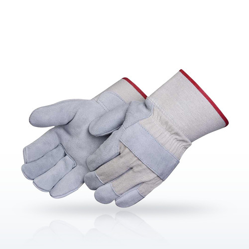 Liberty Safety Regular Cowhide with White Canvas Back Gloves