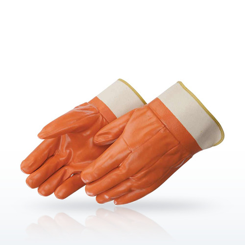 Liberty Safety Tan colored PVC, 2 1/2" rubberized safety cuff, smooth finish