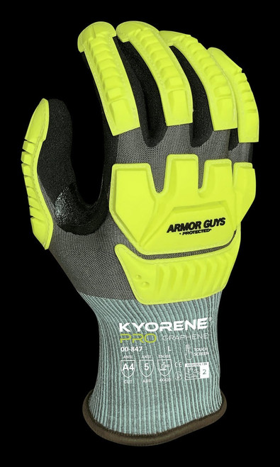 Armor Guys 00-847 Cut Resistant Gloves, ANSI A4, Foam Nitrile Coated