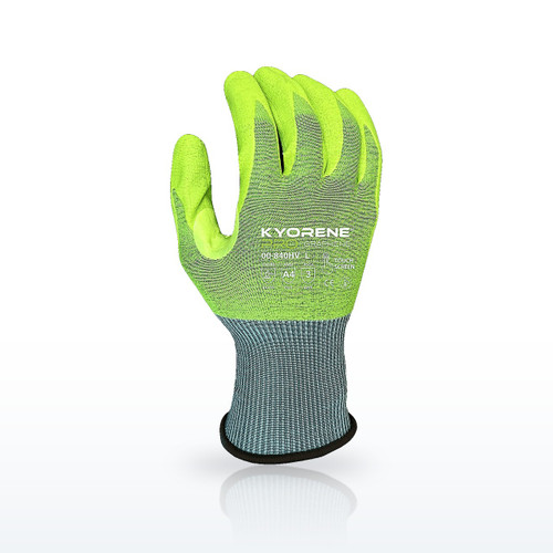 18g Hi-Vis Kyorene Pro Glove Liner, Hi-Vis Nitrile Palm Coating, ANSI A4