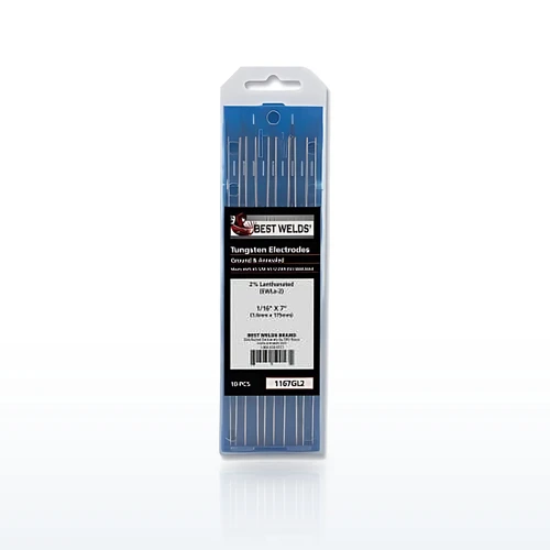 Best Welds Tig Tungsten Electrodes, 2% Lanthanated Tungsten Electrodes