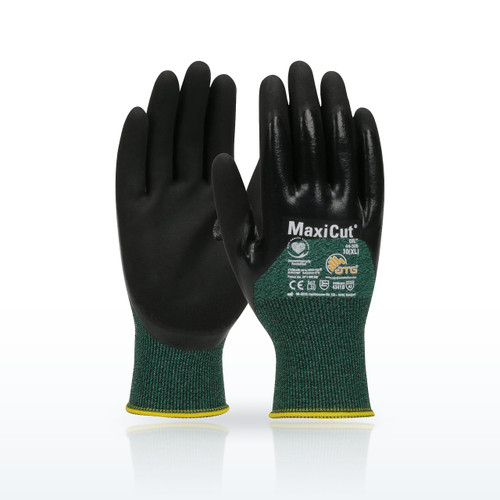 PIP MaxiCut Oil 44-305 Cut Resistant Gloves, ANSI A2, Nitrile Coated