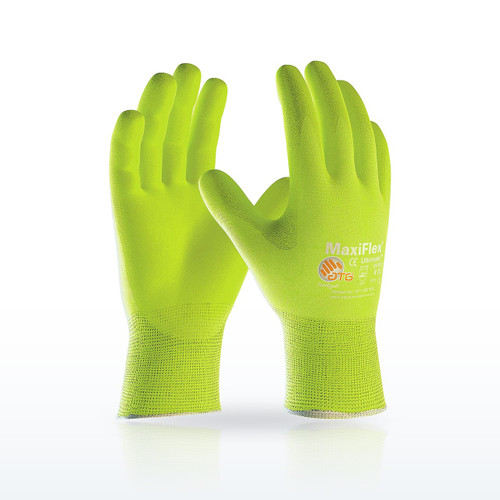 PIP MaxiFlex Ultimate 34-874FY Coated Gloves, ANSI A1