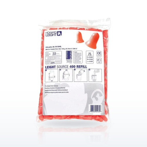 Howard Leight Maximum MXM-LS4-REFILL Earplugs, Disposable Soft Polyurethane Foam