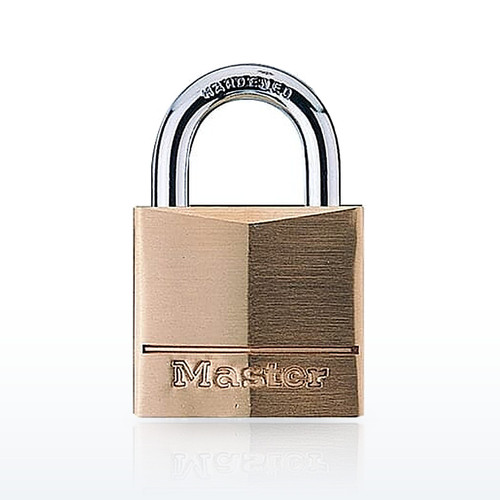 Master Lock® No. 140 Solid Brass Padlock, 1/4 in dia, 7/8 in L x 13/16 in W