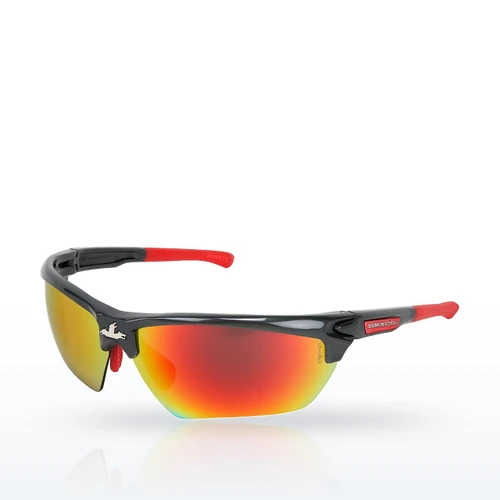 MCR Safety DM131RZ Dominator DM3 Safety Glasses, Red Mirror Polarized Lens