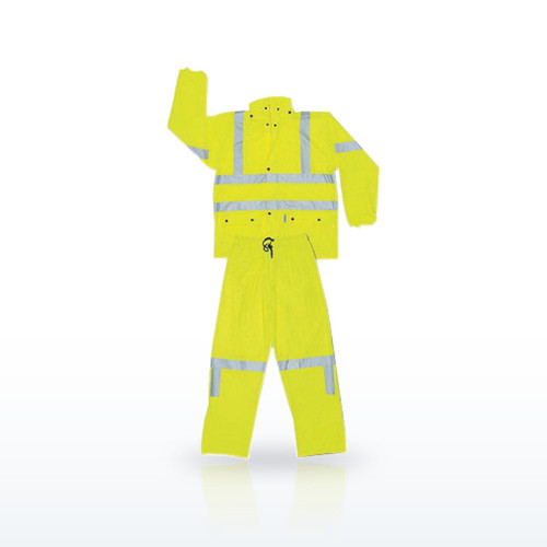 MCR Safety 5182X Hi-Vis Rainwear, Luminator Class 3 Hi-Vis 2 Piece Rain Suit