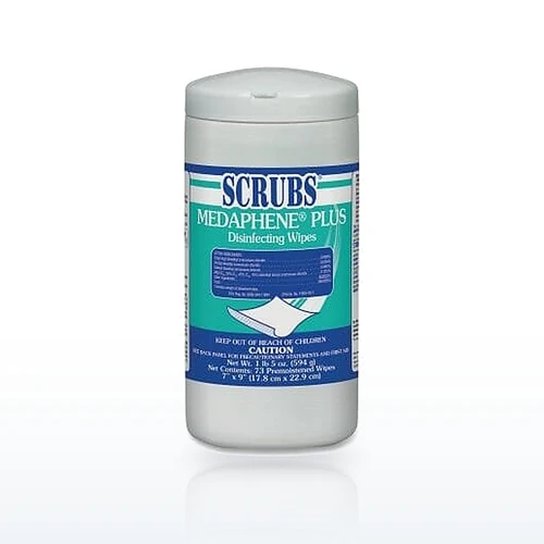 SCRUBS MEDAPHENE 96365 Disinfectants, Plus Disinfecting Wipes, 1 lb 5 oz
