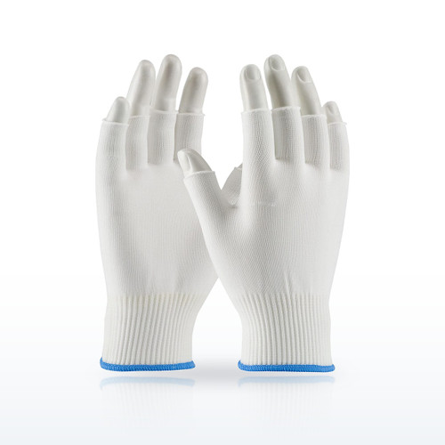 Medium Weight Seamless Knit Nylon Clean Environment Glove - Half-Finger, 40-732