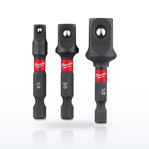 Milwaukee® Tool Shockwave™ Impact Socket Adapter Set, 1/2 in, 1/4 in