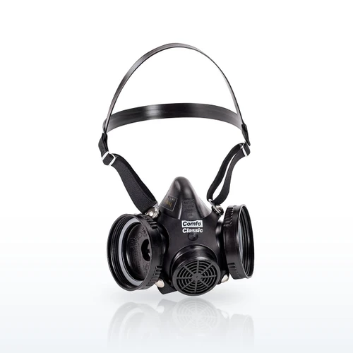 MSA 808075 Cartridge Respirators, Comfo Classic Half Mask Respirator, Hycar