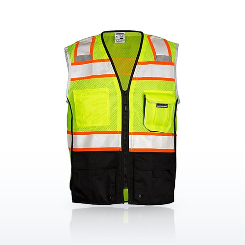 ML Kishigo Black Bottom Heavy Duty Safety Vest - Class 2