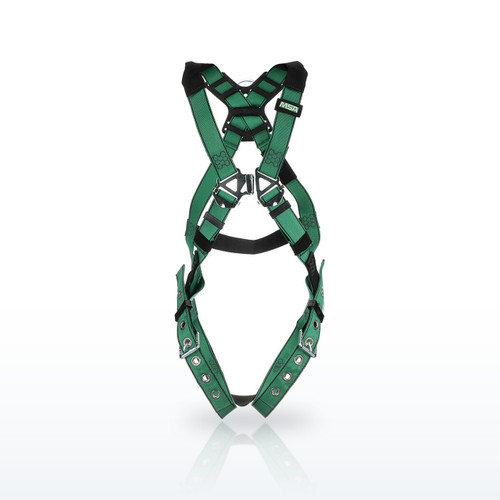 MSA V-FORM Construction Full Body Harness, Back and Hip D-Rings - XL