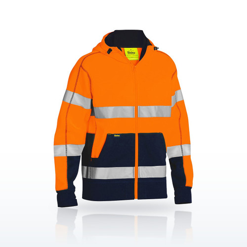 Multi-Season ANSI Type R Class 3 Full Zip Hooded Sweatshirt with Sherpa Lining