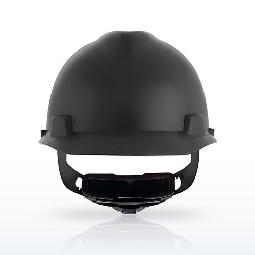 MSA V-Gard® Cap-Style Hard Hat with Fas-Trac® III Suspension, Matte, Black