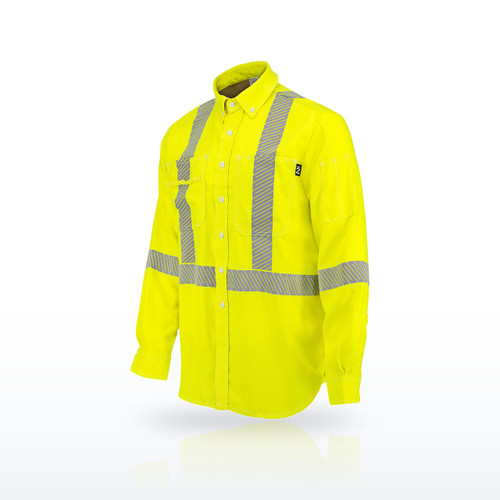 Neese VDH5VSH3FY Work Apparel, VDH5VSH3 5.7 oz Vented Type R Class 3 Segmented