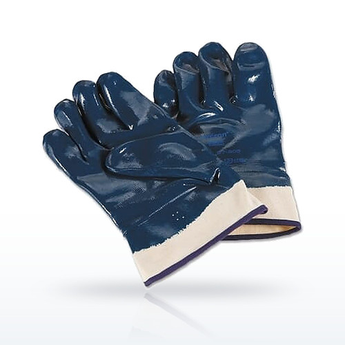 27-805 Nitrile-Coated Gloves, Size 10, Blue
