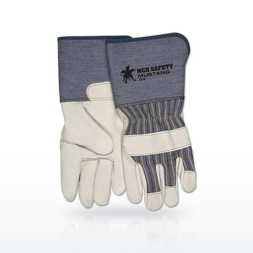 MCR Safety Mustang 1936 Leather Palm Gloves, Premium A Grade Cowhide