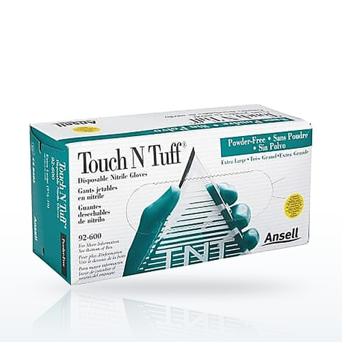 TouchNTuff 1050 Nitrile Powder-Free Disposable Gloves, Smooth
