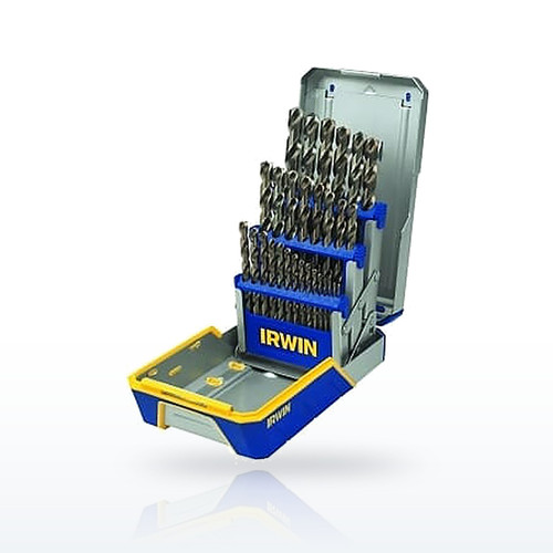 29-pc Cobalt M-35 Metal Index Drill Bit Set, 1/16 in to 1/2 in Cut dia