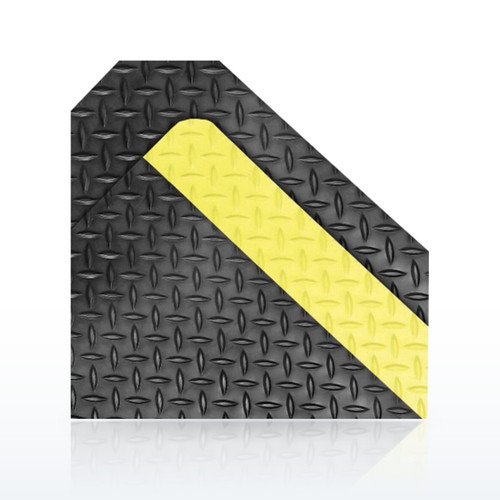 NoTrax 990 Dura Trax Grande Anti-Fatigue Mat, 3 x 5 ft - Black/Yellow
