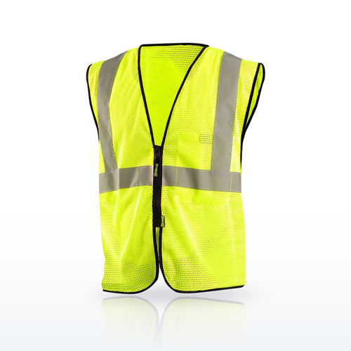 OccuNomix Value Mesh Vest with Zipper and 2 in. Tape, Class 2