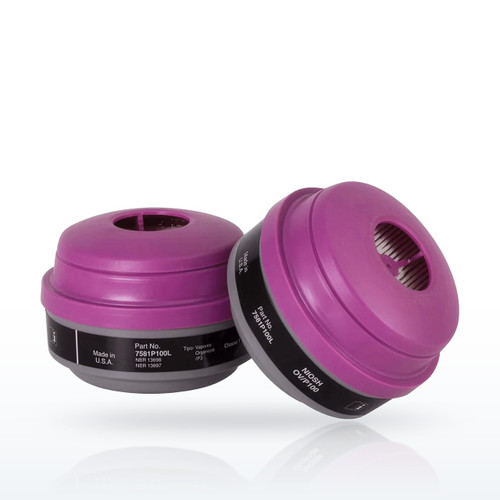 Organic Vapor (OV) with P100 Respirator Cartridge, 7581P100L