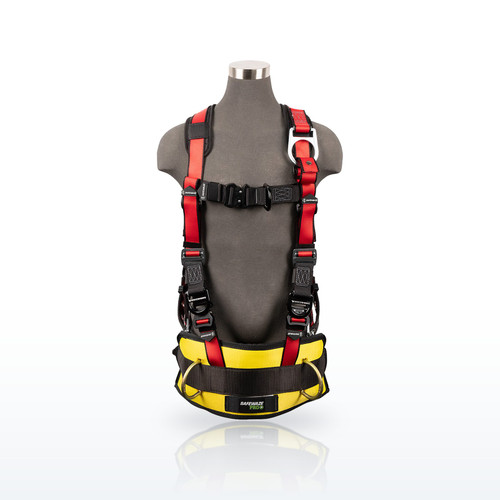 Oil & Gas Full Body Harness: 1D, Derrick Belt, Aluminum QC Chest, FD, TB Legs