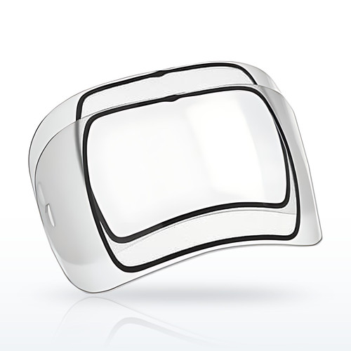 Optrel® Weldcap® Front Cover Lens, 7-1/4 in x 4-1/4 in, Polycarbonate, Clear