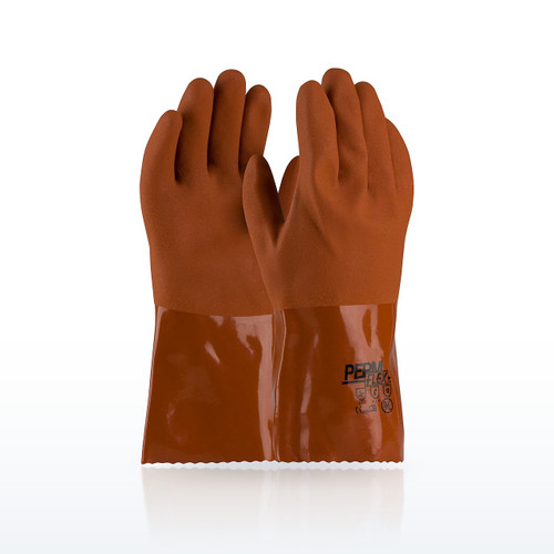 PIP PermFlex 58-8651 Chemical Resistant Gloves, PVC Coated, 12