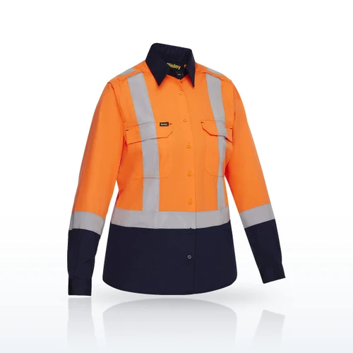 Bisley Performance 312W6367H Hi-Vis Shirts, ANSI Type R Class 2 Women's Vented