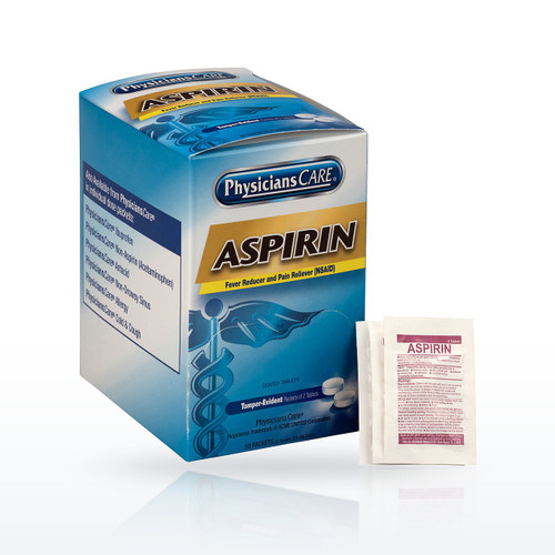 First Aid Only 90014 Non-Prescription Medications, PhysiciansCare Aspirin, 325mg