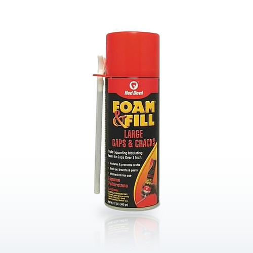 Red Devil 909 Sealants, Polyurethane Triple Expanding Foam, 12 oz Aerosol Can