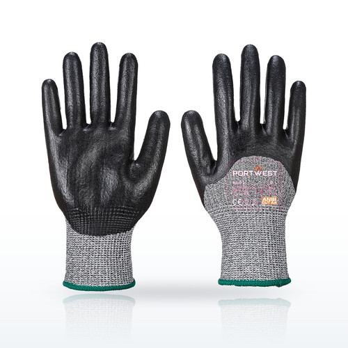 Portwest A621 Cut Resistant Gloves, ANSI A4, Cut D13 3/4 Nitrile Foam Glove A4
