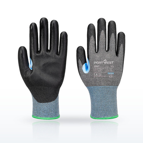 Portwest A647 Cut Resistant Gloves, ANSI A4, CS Cut D15 PU Glove A4
