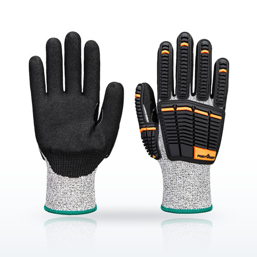 Portwest A718 Cut Resistant Gloves, ANSI A3, Impact C13 Nitrile Foam Glove A3