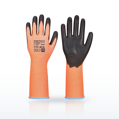 Portwest A631 Cut Resistant Gloves, Extended Cuff Cut Glove (A625)